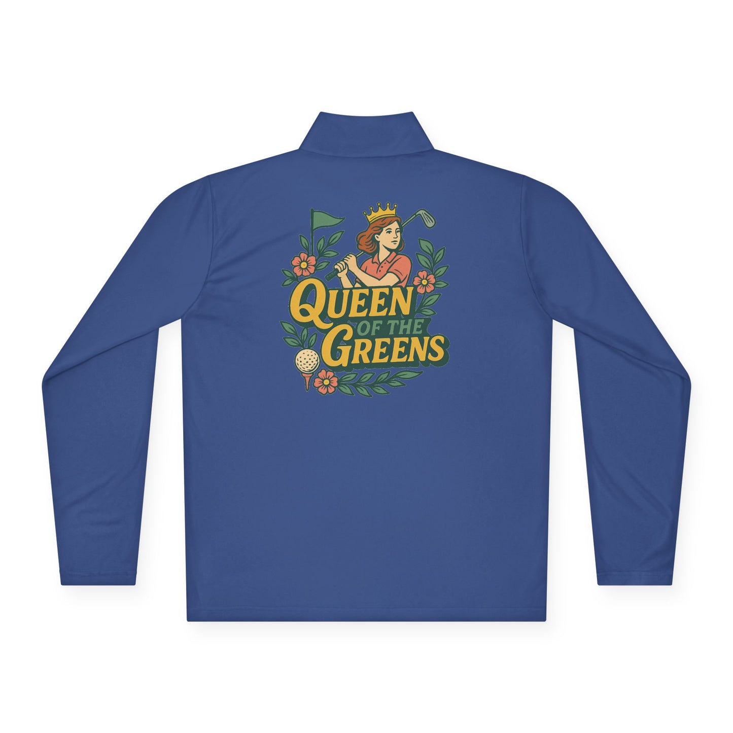 Queen of the Greens - Unisex Quarter-Zip Pullover - Stylish Golf Apparel, Sports Sweater, Gift for Golf Lovers