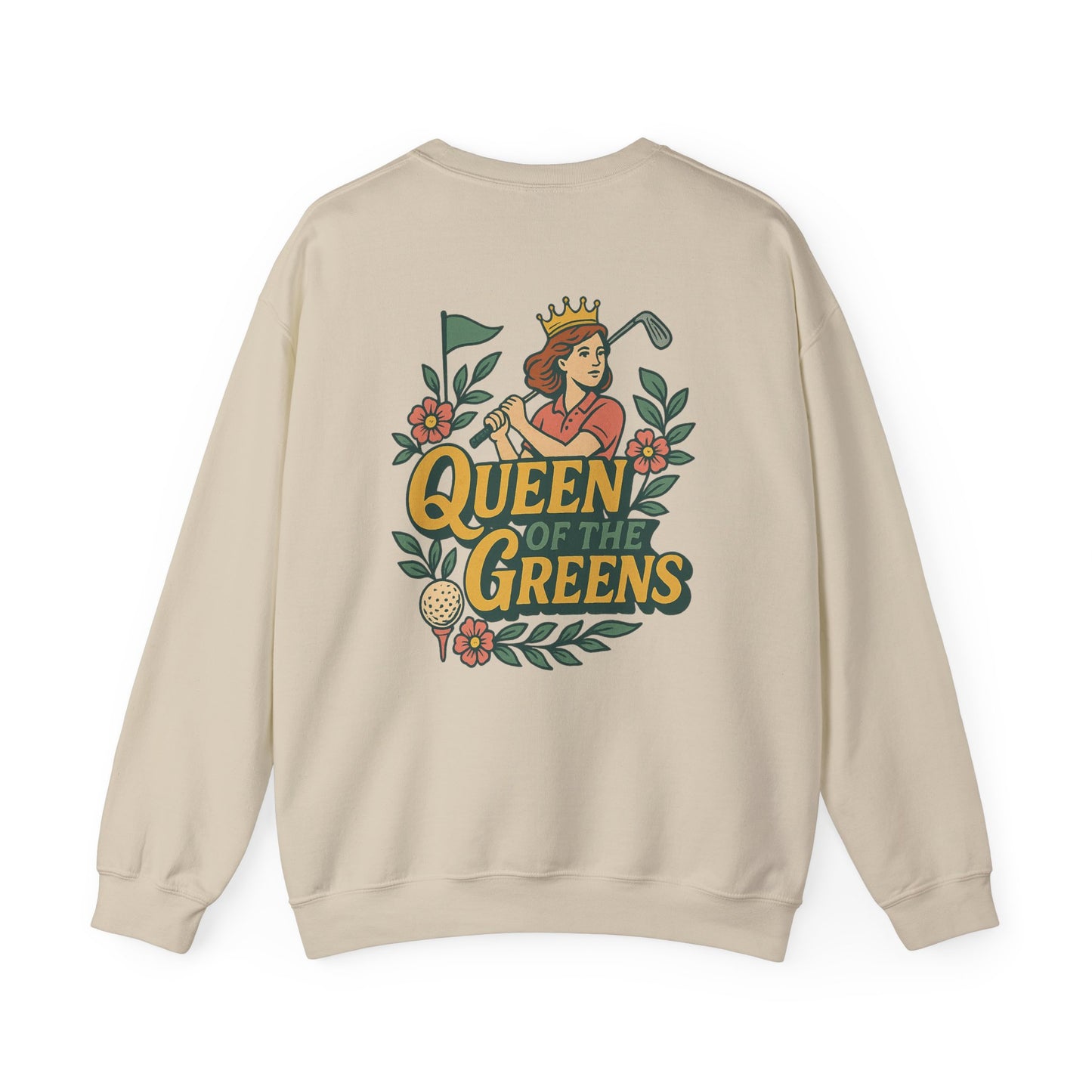 Queen of the Greens - Crewneck Sweatshirt, Golf Lover Gift, Unisex Sweatshirt, Vintage Golf Design