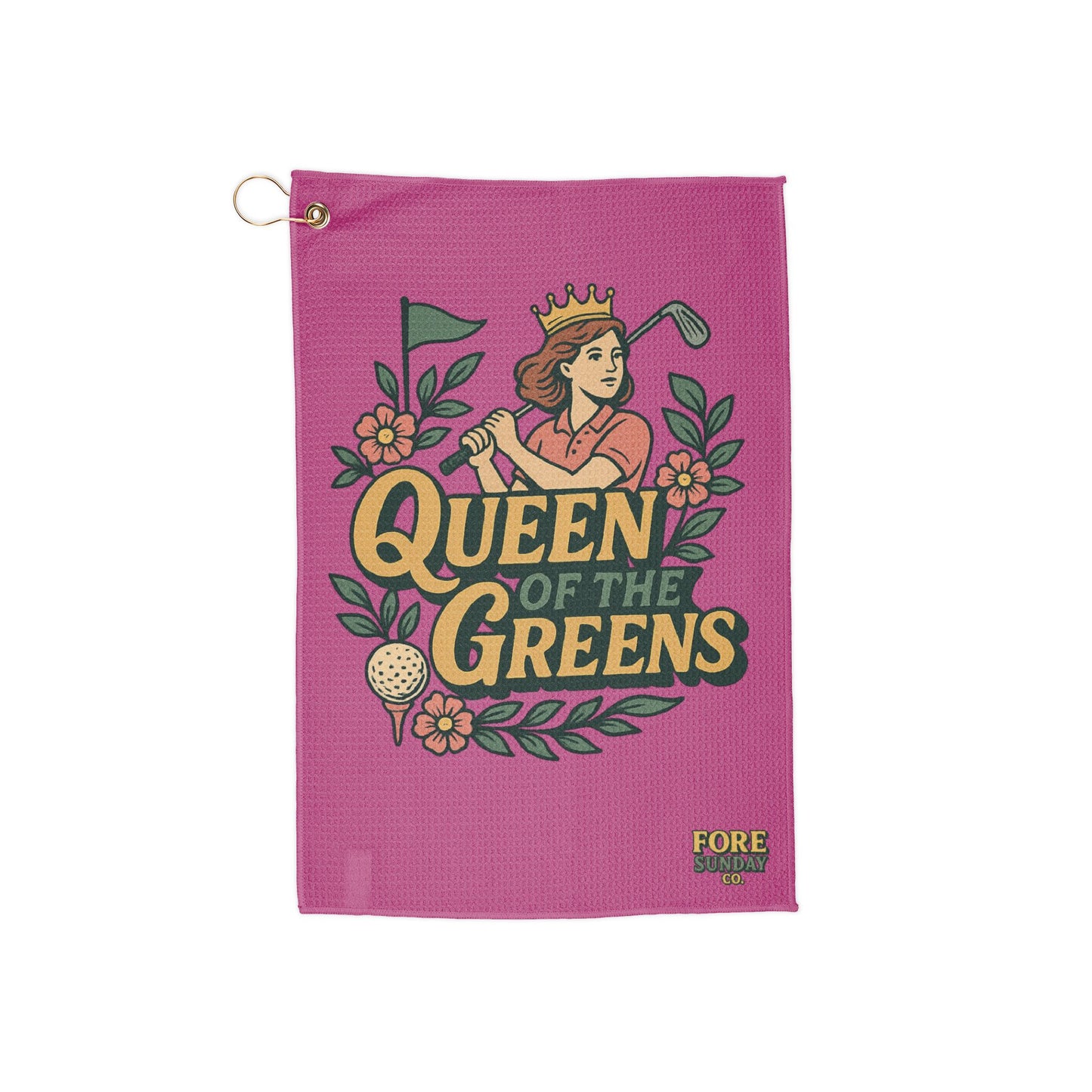 Golf Towel - Queen of the Greens - Golf Accessories, Sports Gifts, Golf Lovers