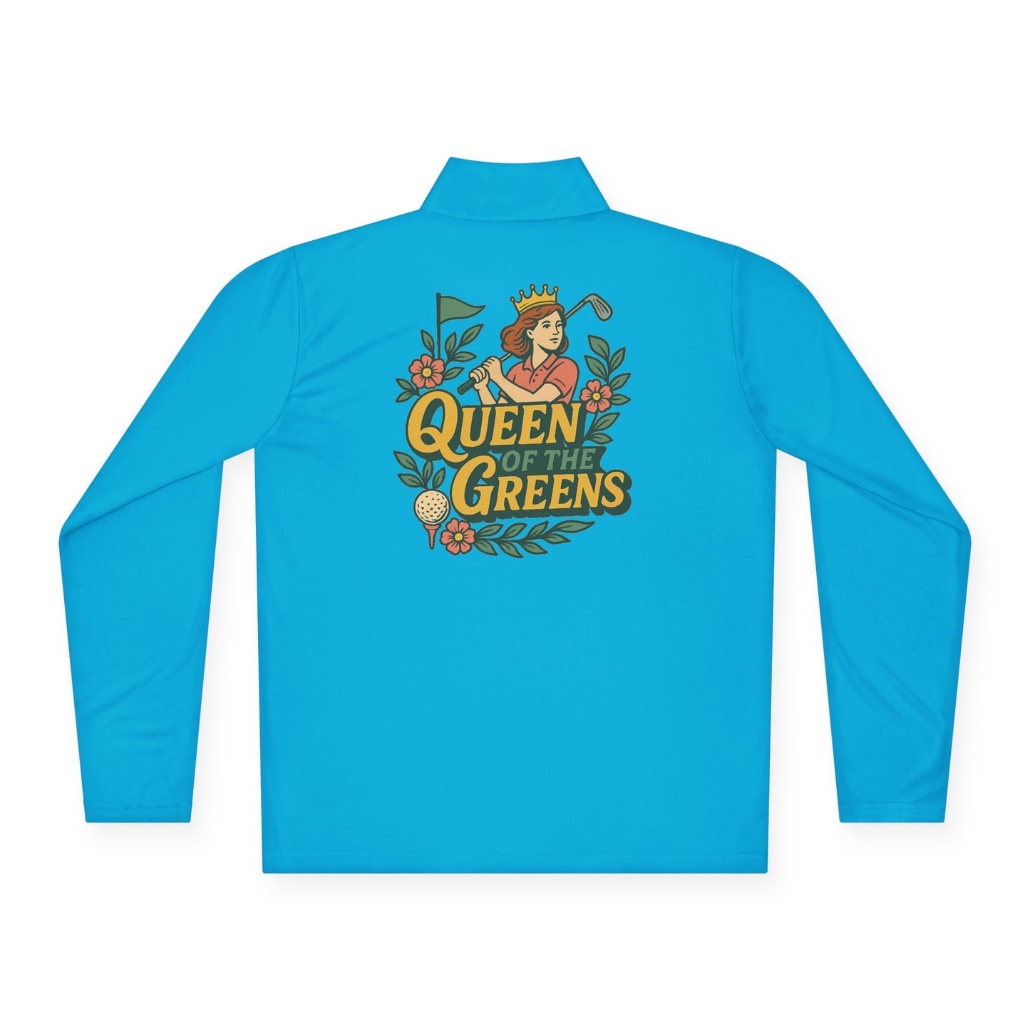 Queen of the Greens - Unisex Quarter-Zip Pullover - Stylish Golf Apparel, Sports Sweater, Gift for Golf Lovers