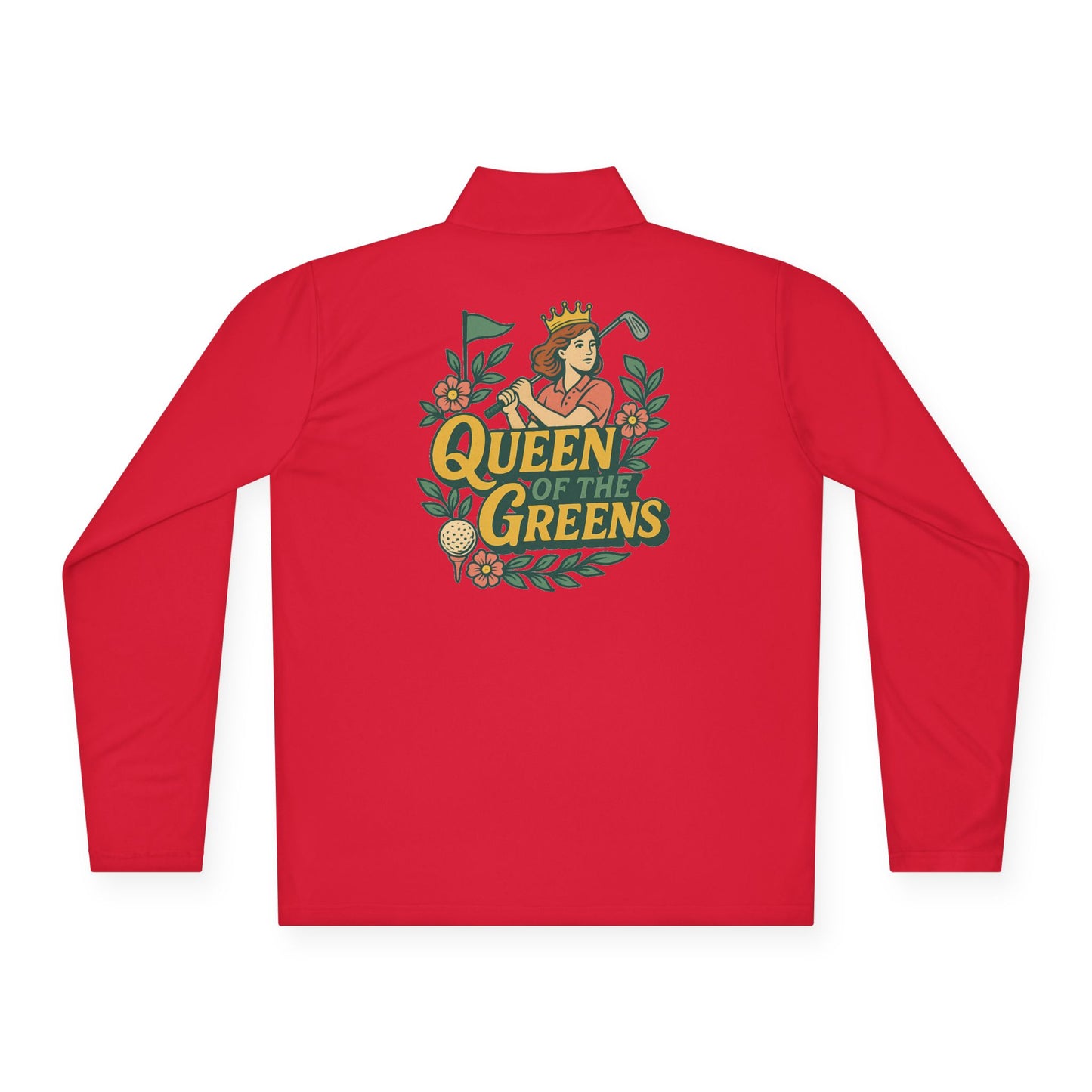 Queen of the Greens - Unisex Quarter-Zip Pullover - Stylish Golf Apparel, Sports Sweater, Gift for Golf Lovers