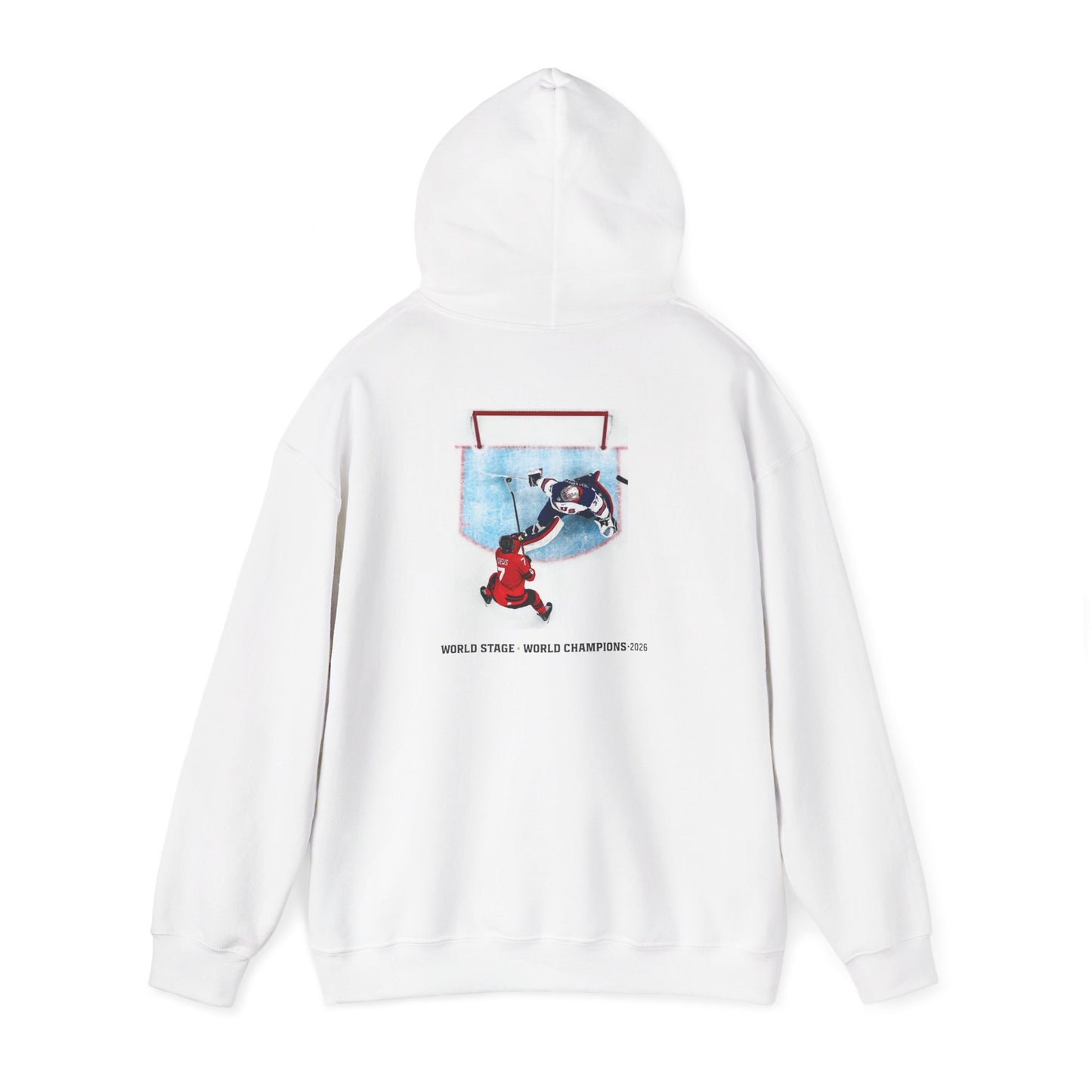 Hockey Goalie Hoodie – Vintage USA Shield & Save Graphic Sweatshirt
