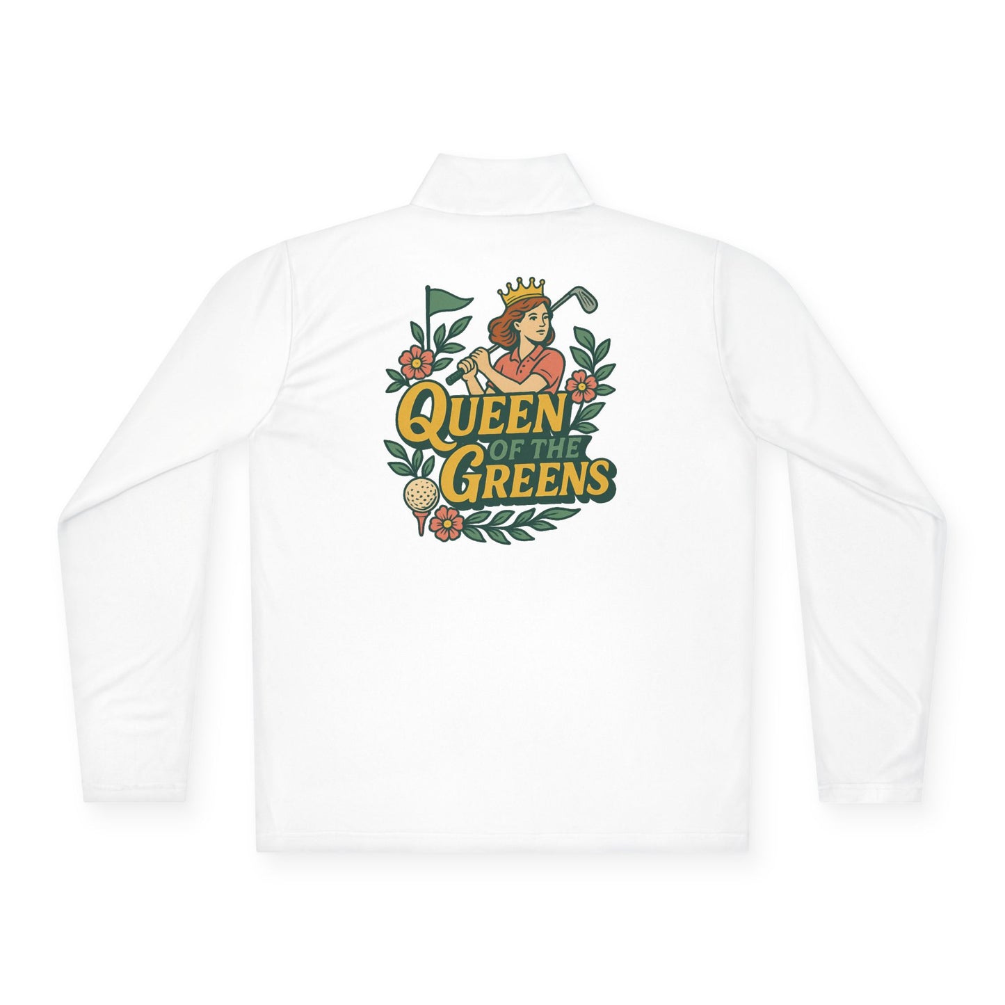 Queen of the Greens - Unisex Quarter-Zip Pullover - Stylish Golf Apparel, Sports Sweater, Gift for Golf Lovers