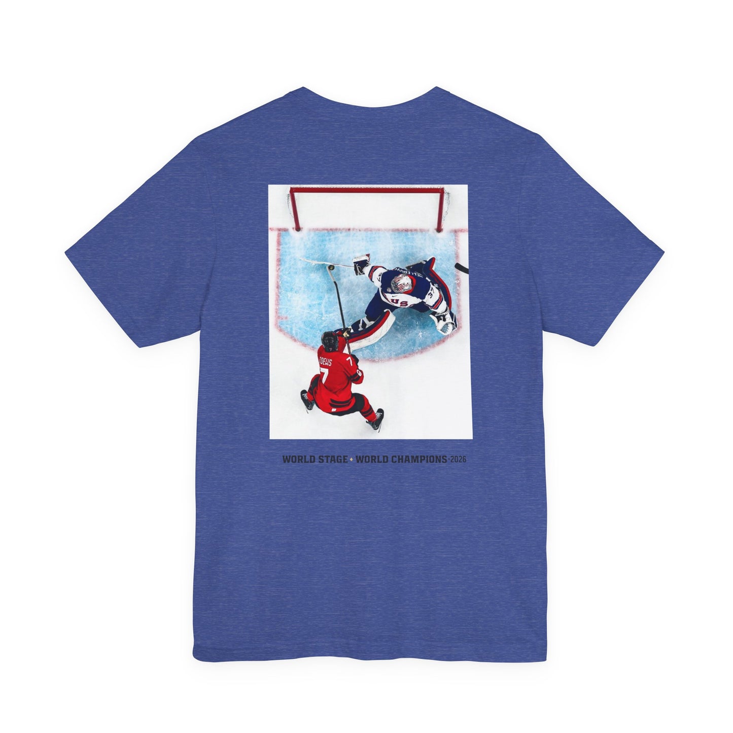 Hockey Playoff Tee – 'World Stage • World Champions 2023' Graphic T-Shirt