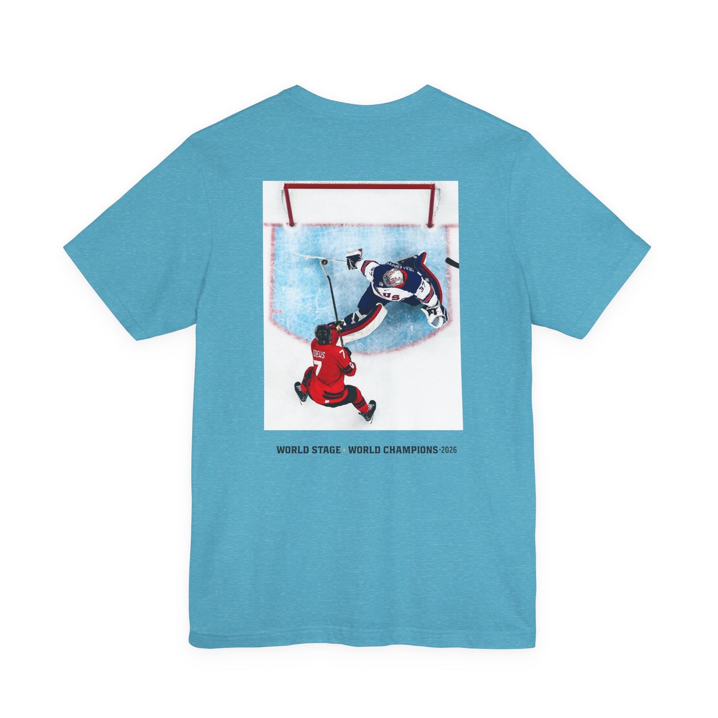 Hockey Playoff Tee – 'World Stage • World Champions 2023' Graphic T-Shirt