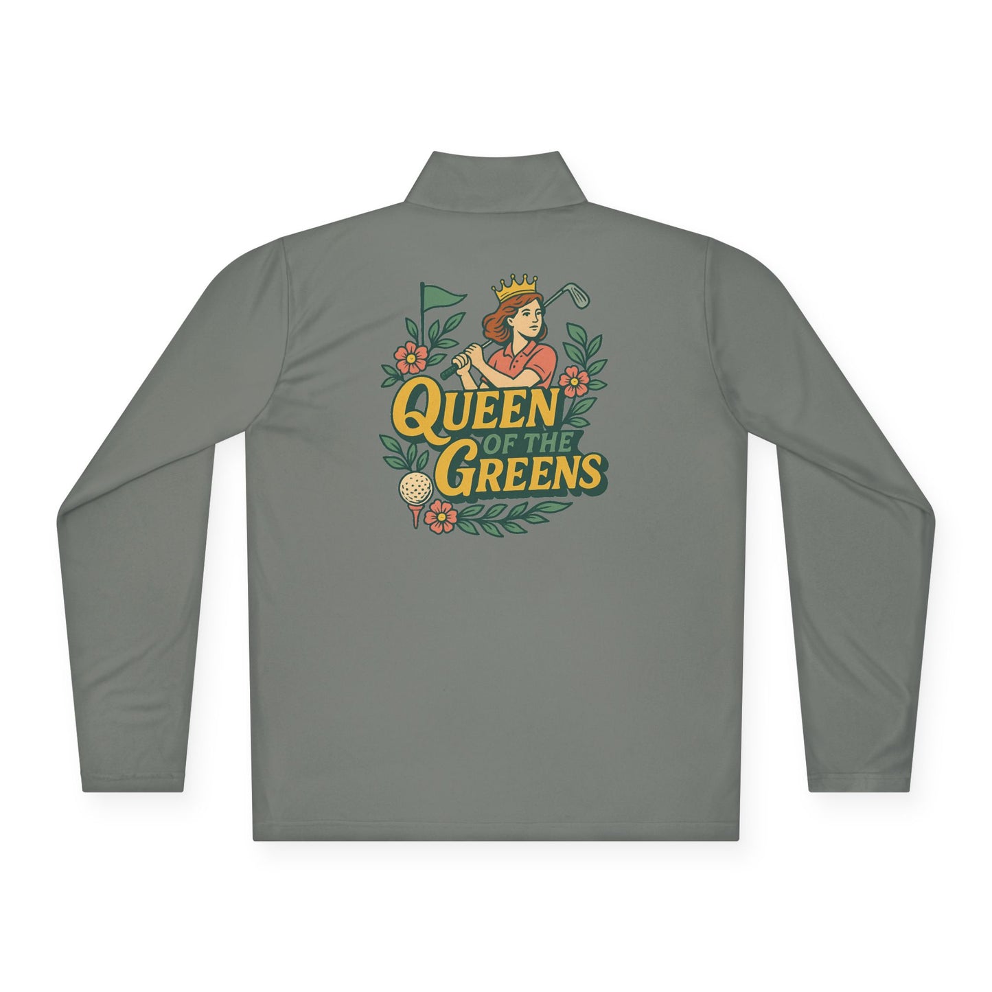 Queen of the Greens - Unisex Quarter-Zip Pullover - Stylish Golf Apparel, Sports Sweater, Gift for Golf Lovers
